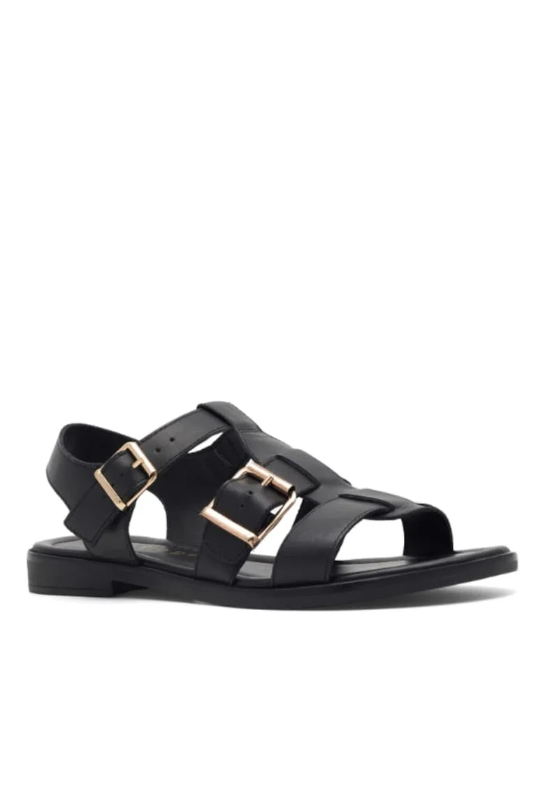 Sandale dama,  5904862811031, Negru, Piele naturala, Negru