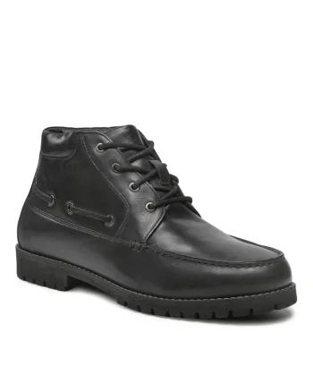 Pantofi barbati,  5904862154138, Piele naturala, Negru, Negru