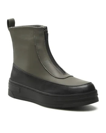 Botine dama,  5904862220604, Piele ecologica, Verde, Verde