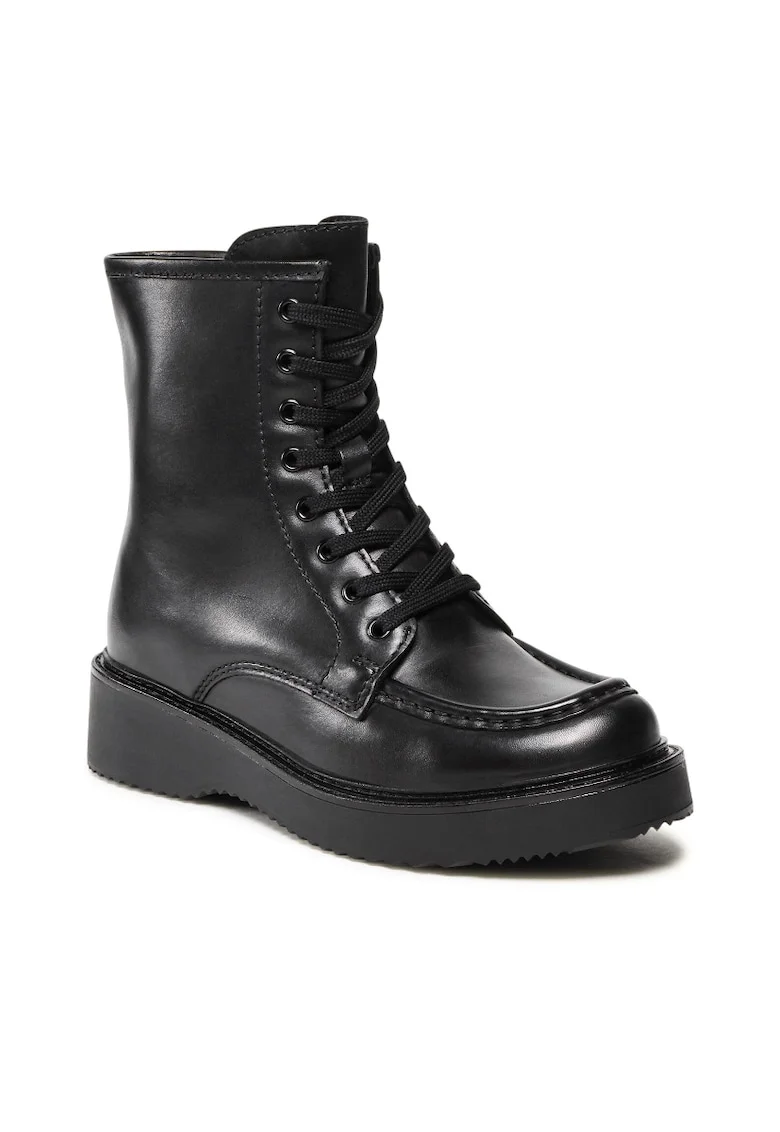 Botine dama,  5904248877354, Piele naturala, Negru, Negru