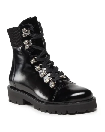 Ghete dama,  301549345, Piele naturala, Negru, Negru