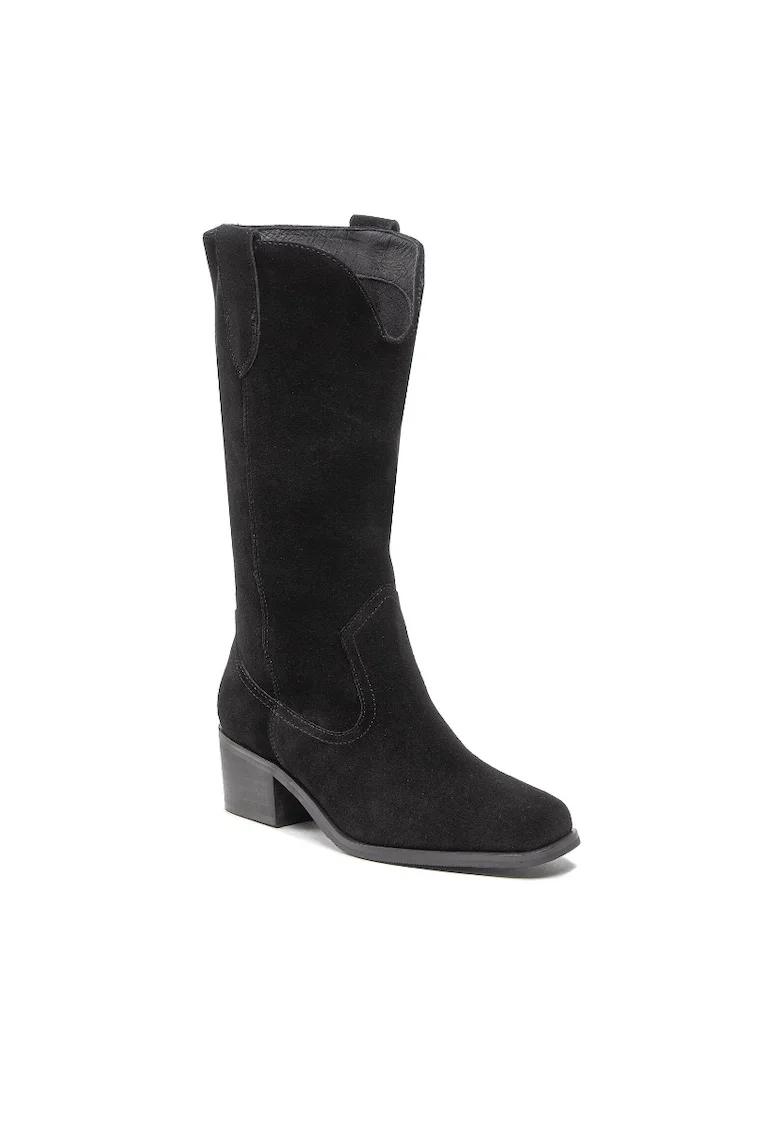 Cizme dama,  301576006, Piele naturala, Negru, Negru