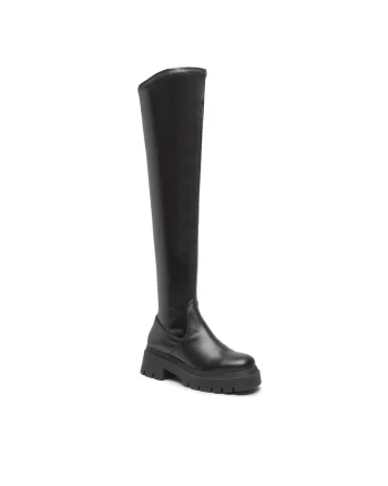 Cizme dama dama,  Piele ecologica, Negru, Negru