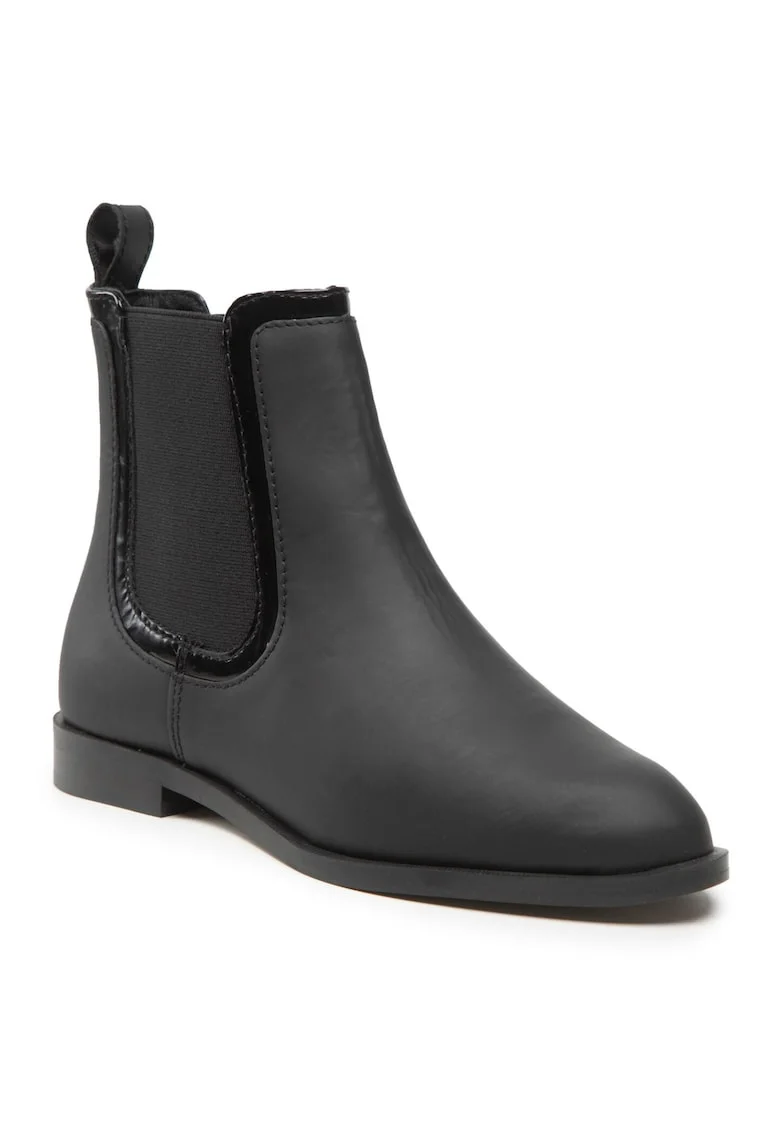 Ghete dama,  301504733, Piele naturala, Negru, Negru