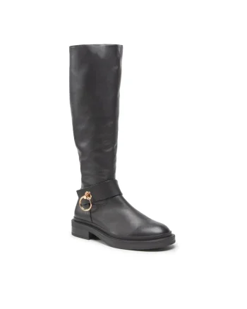 Cizme dama dama,  301542322, Piele naturala, Negru, Negru