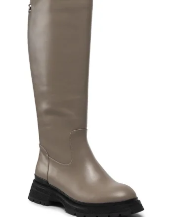 Cizme dama,  301071860, Piele naturala, Gri, Gri