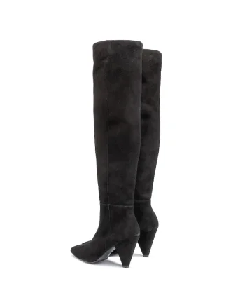 Cizme dama dama,  Piele naturala, Negru, Negru