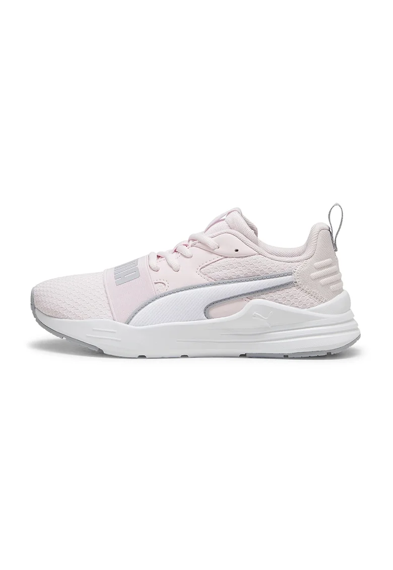 Pantofi cu logo contrastant Wired Run Pure, Alb/Gri/Roz pastel