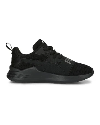 Pantofi sport din material textil cu logo contrastant Wired Run, Negru