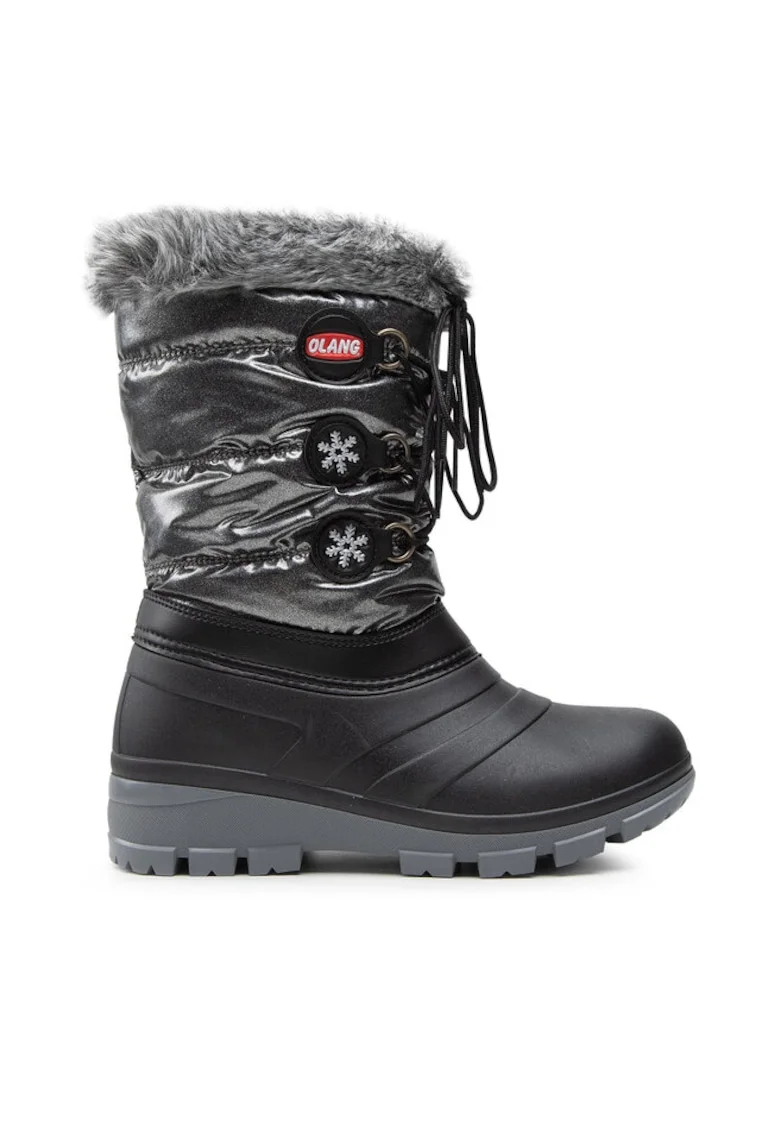 Botine dama,  3012812213940, Piele ecologica, Gri