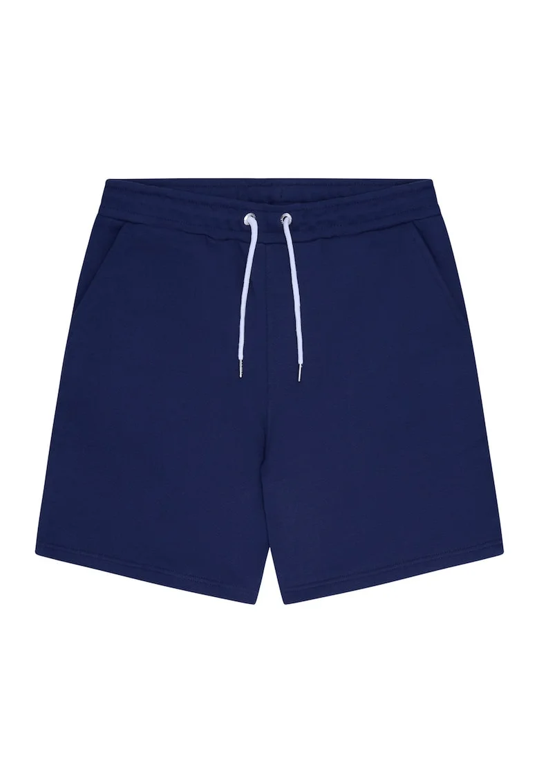 ELLESS, Pantaloni scurti uni din amestec de bumbac, Albastru inchis