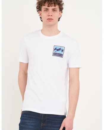 Tricou din bumbac cu imprimeu, Alb