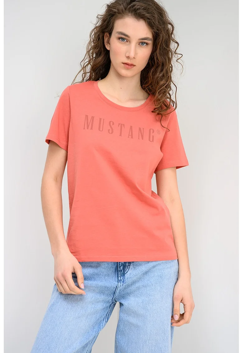 Tricou cu imprimeu logo Alma, Roz somon