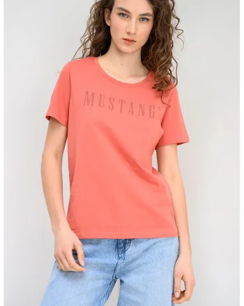 Tricou cu imprimeu logo Alma, Roz somon