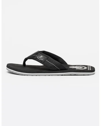 Papuci flip-flop cu logo si aplicatie, Negru