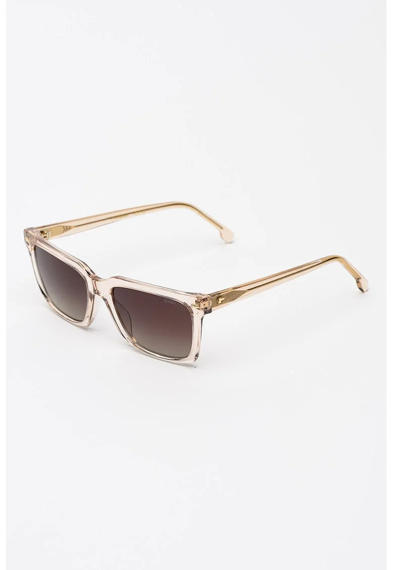 Ochelari de soare dreptunghiulari cu lentile uni, Maro camel