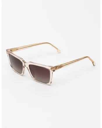 Ochelari de soare dreptunghiulari cu lentile uni, Maro camel