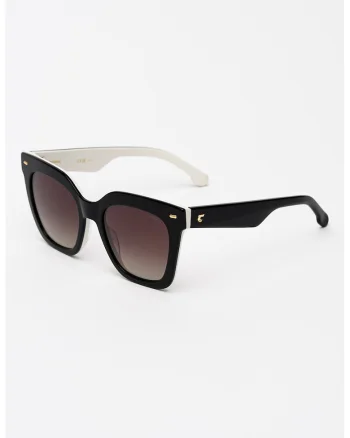 Ochelari de soare butterfly cu lentile in degrade, Alb/Negru