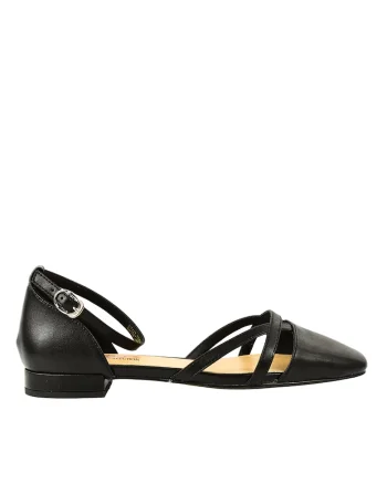 Pantofi vara, dama,  8VH2443-X8813 negru, piele naturala, Negru