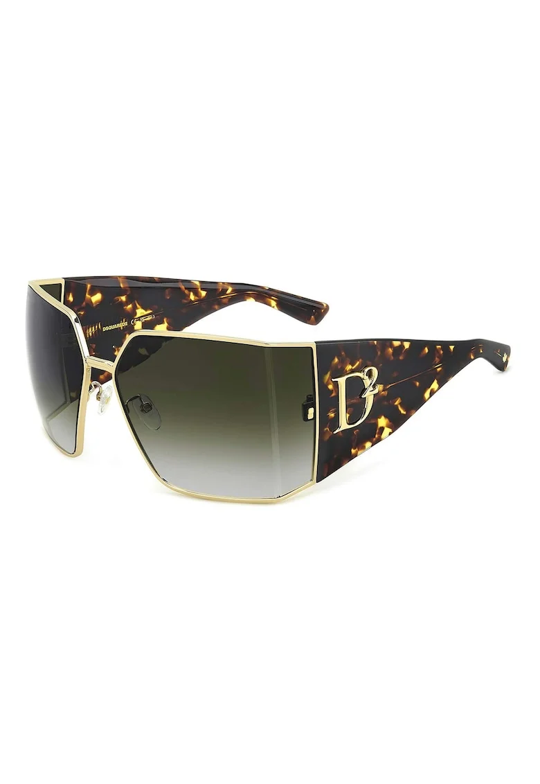 Ochelari de soare dama  model d2-0154s, metal auriu, dimensiuni 73x17x140