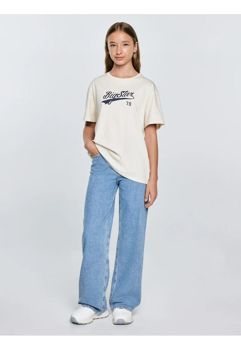 Tricou supradimensionat cu imprimeu logo Emillia 103