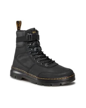 Ghete dama Dr.Martens Combs Tech Leather, piele, negru