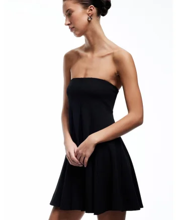 Rochie mini evazata, Negru