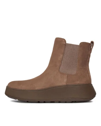 Ghete Chelsea dama,  303246051, Gri, Piele naturala/Piele intoarsa, Gri