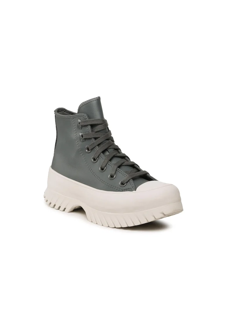 Tenisi fete,  302719150, Piele ecologica, Gri, Gri