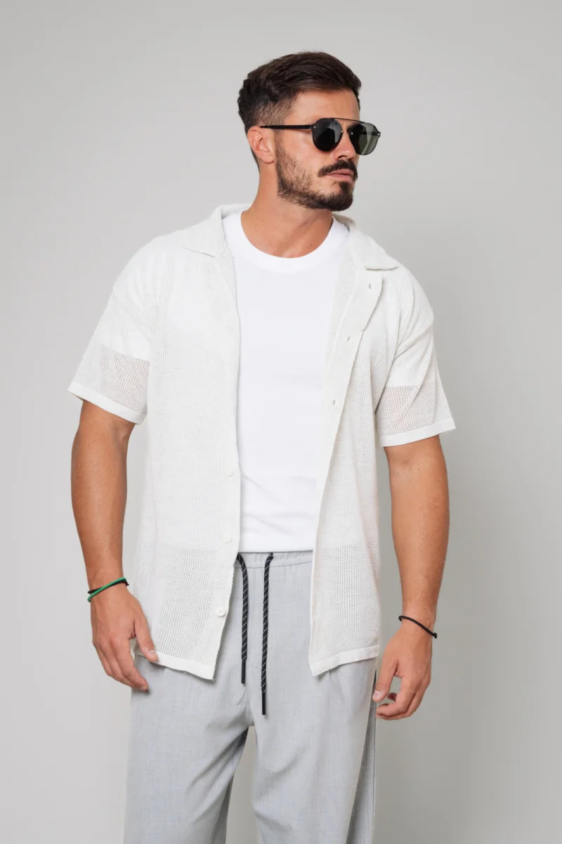 Camasa tricotata Oversized Light Grey