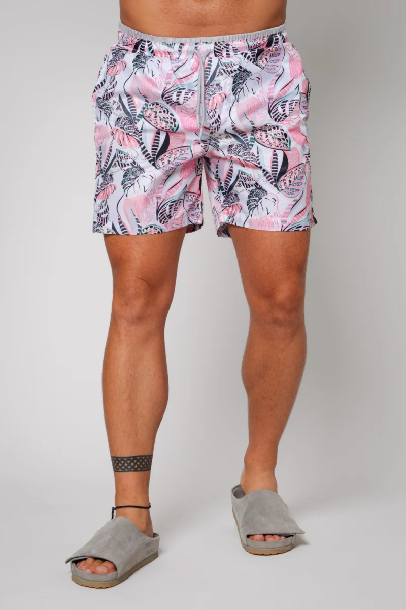 Pantaloni scurt de baie Leves Pink Grey