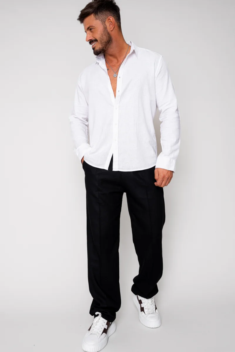Pantaloni lung din IN Black