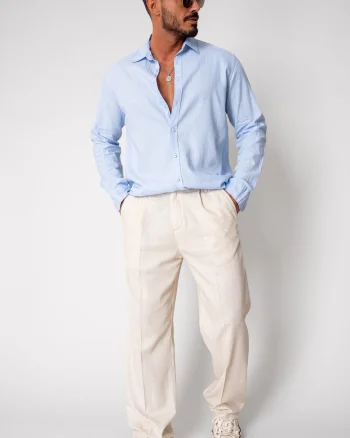 Pantaloni lung din IN Beige
