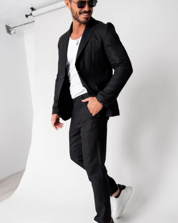 Costum Ralph din IN sacou si pantalon lung Black New