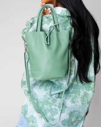 Geanta mica tip bucket Green