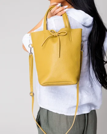 Geanta mica tip bucket Mustard