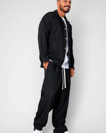 Set Oversized Camasa si pantalon lung Black
