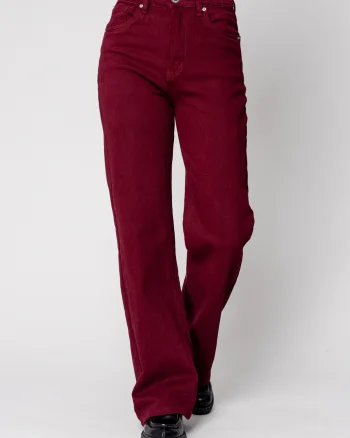 Blugi elastici regular Burgundy
