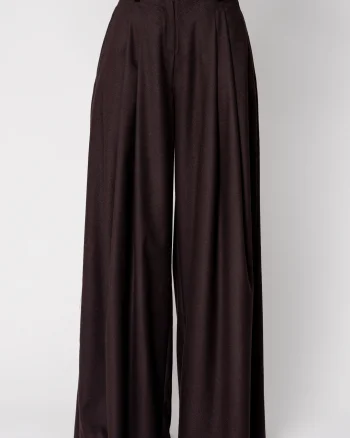 Pantalon lung elegant Brown