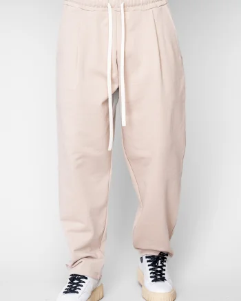Pantaloni lung drept Oversized din 100% Bumbac - 400gr mp Premium Edition Beige