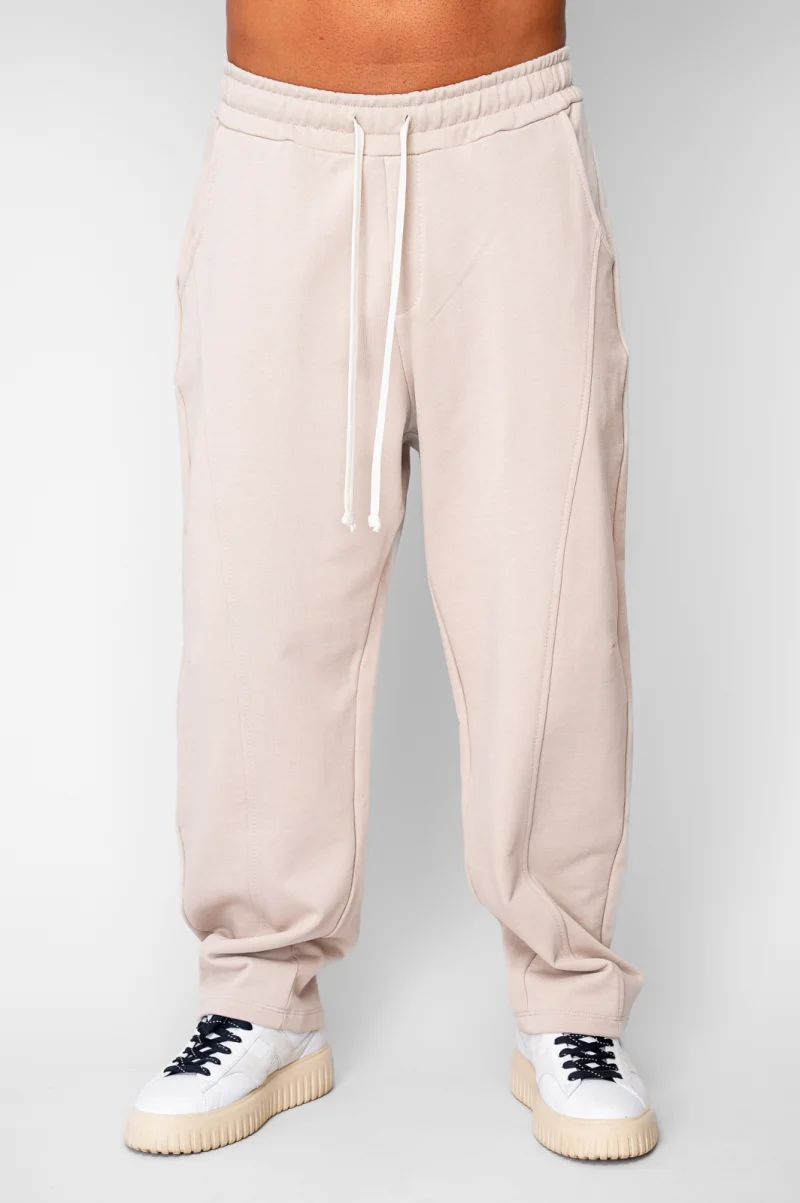 Pantaloni lungi Baloon Fit din 100% Bumbac - 400gr mp Premium Edition Beige