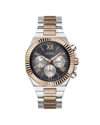 Ceas barbatesc  GW0703G4, 44mm, curea metalica roz aurie, mecanism quartz, rezistent la apa 5 ATM