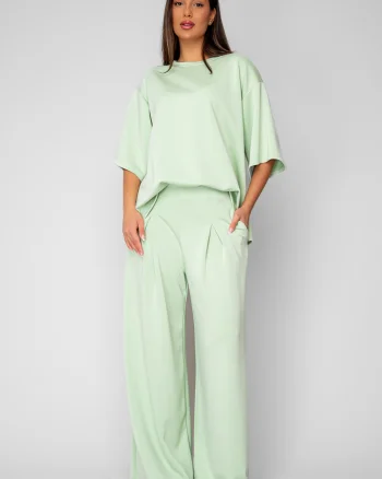 Set Oversized Tricou si Pantalon lung Mint