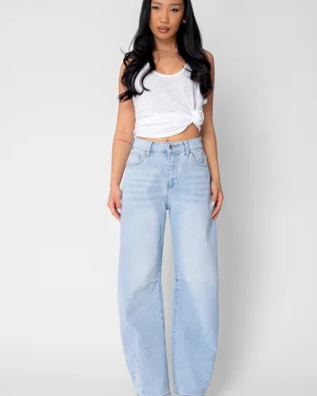 Blugi elastici Baggy Light Blue