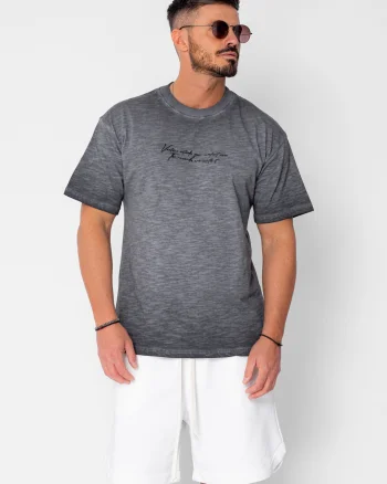 Tricou Venture Oversized imprimat Grey Anthracite