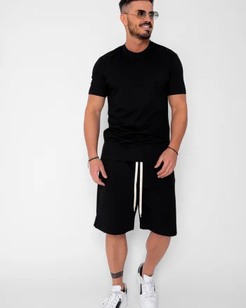 Set tricou si pantalon scurt Black