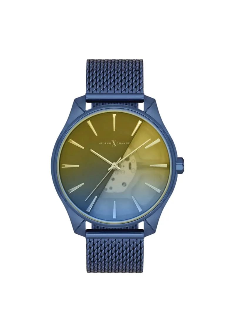 Ceas barbatesc  MEX3170 44mm, culoare albastru inchis, curea textila navy, mecanism quartz, rezistenta la apa 3 ATM