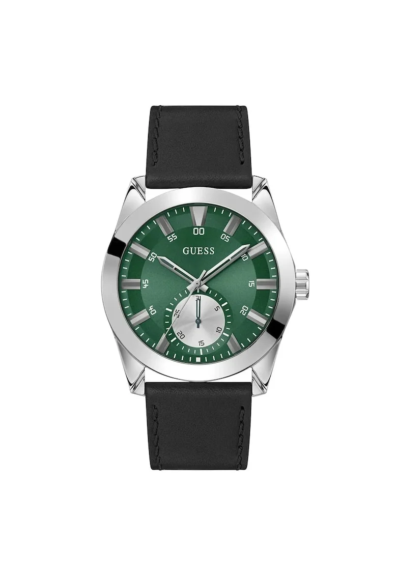 Ceas barbatesc  GW0793G1, 44mm, curea piele ecologica, metalizat, negru