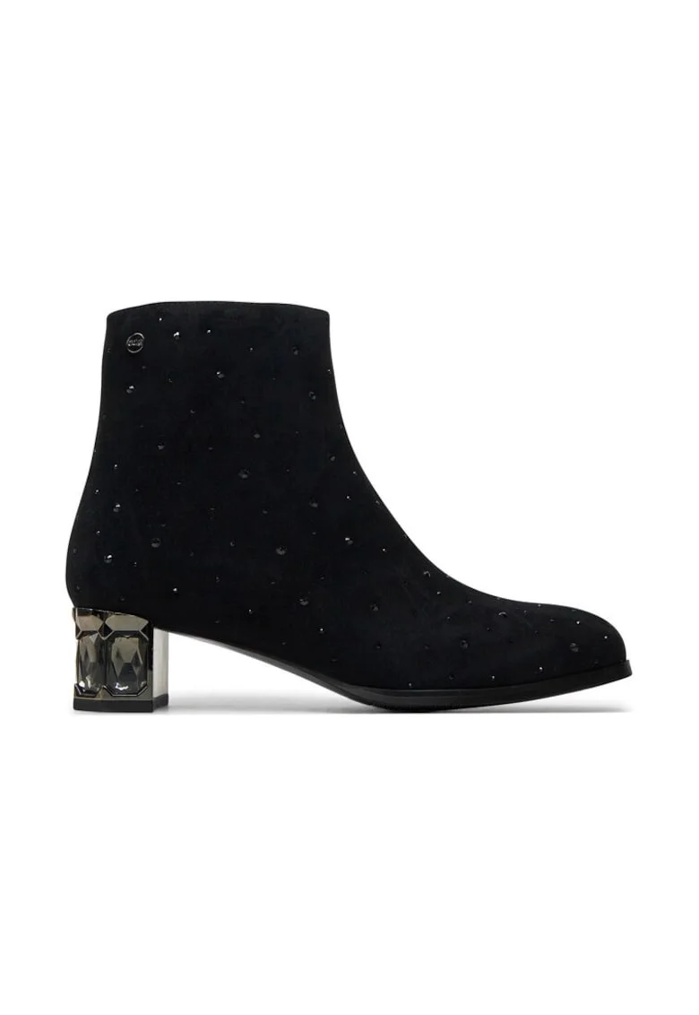 Botine OO2N4215 Negru,  Piele naturala