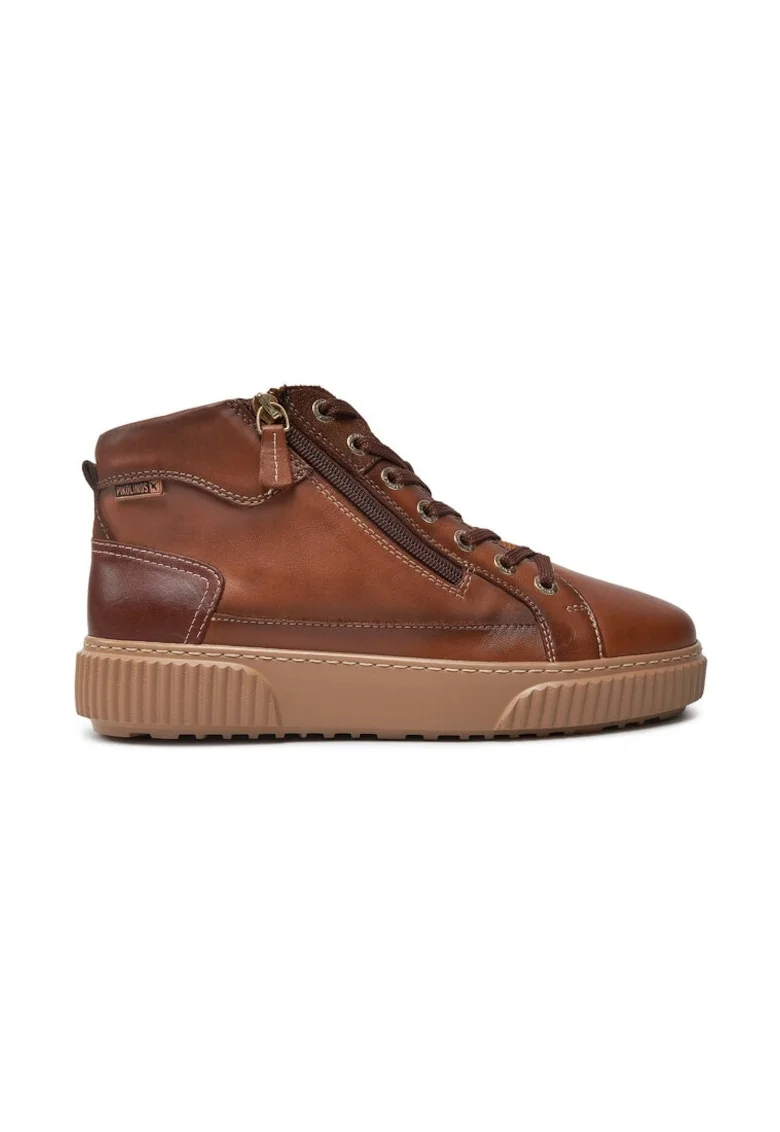 Sneakers W4Z-8584C3 Maro,  Piele lacuita